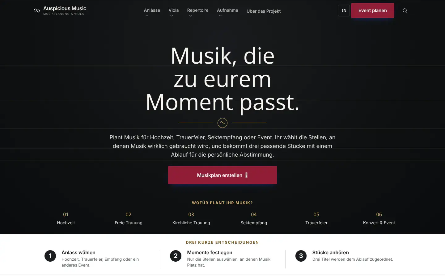 Auspicious Music auf dem Desktop