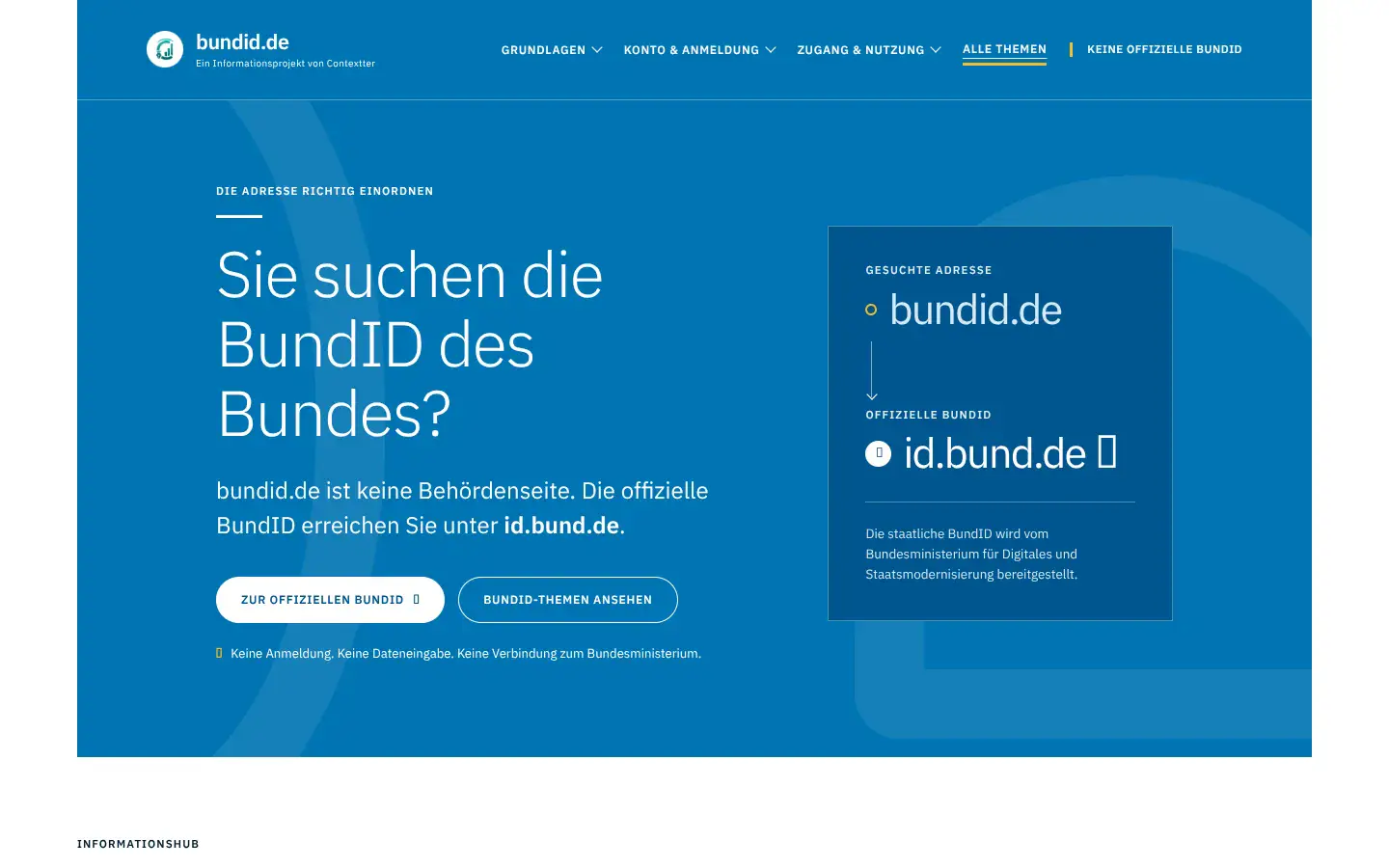bundid.de auf dem Desktop